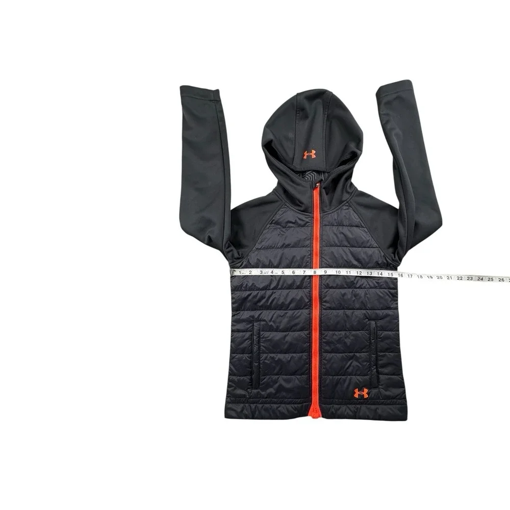 Under Armour Youth Medium ColdGear‎ Infrared Hooded Puffer Jacket Black